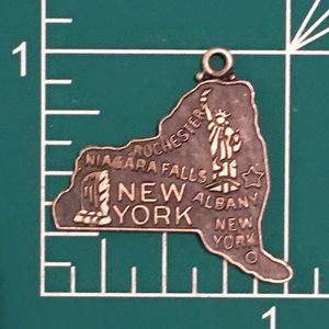 Vintage Sterling silver New York charm JMF signed